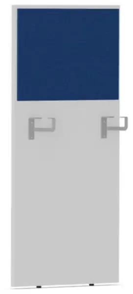 Thekenblende,f. Schreibtisch, Anbau rechts,B 600mm,BI-weiss, BN6016-blau