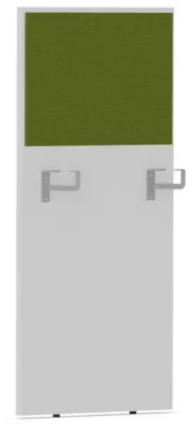 Thekenblende,f. Schreibtisch, Anbau rechts,B 600mm,BI-weiss, BN7048-grün