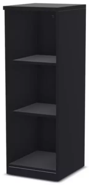 Büro-Glastürenschrank,HxBxT 1155x400x445mm,2xHolzboden,3 OH,CC-schwarz