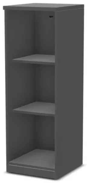 Büro-Glastürenschrank,HxBxT 1155x400x445mm,2xHolzboden,3 OH,MS-dunkelgrau