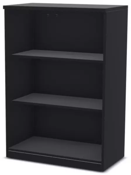 Büro-Glastürenschrank,HxBxT 1155x800x445mm,2xHolzboden,3 OH,CC-schwarz