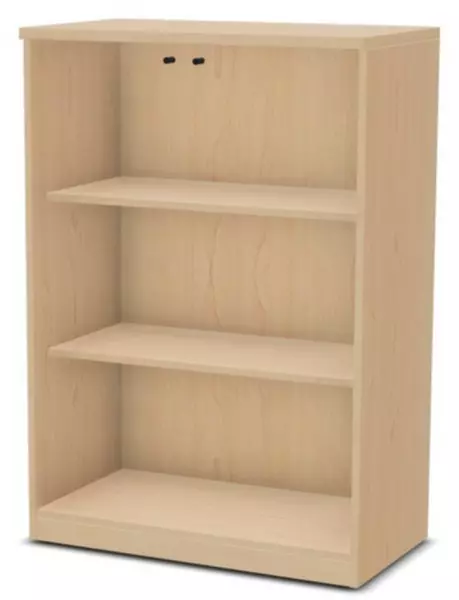 Büro-Glastürenschrank,HxBxT 1155x800x445mm,2xHolzboden,3 OH,NH-Ahorn