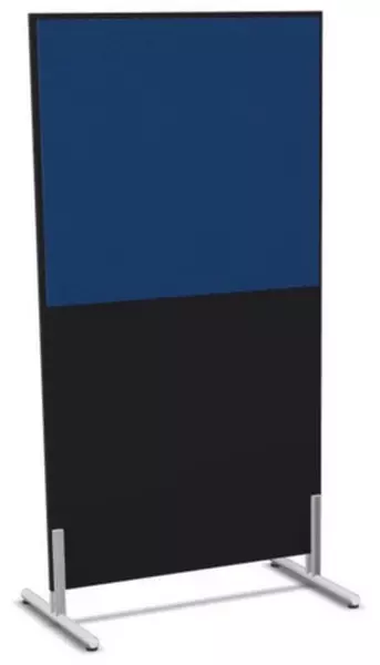 Trennwand,HxB 1545x800mm,Wand Holz/Stoff,CC-schwarz, BN6016-blau