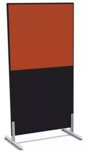 Trennwand,HxB 1545x800mm,Wand Holz/Stoff,CC-schwarz, BN3012-orange
