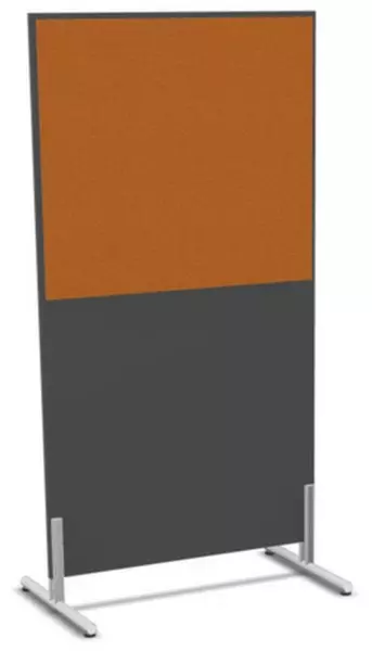 Trennwand,HxB 1545x800mm,Wand Holz/Stoff,MS-dunkelgrau, BN3005-gelb