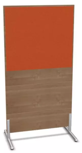 Trennwand,HxB 1545x800mm,Wand Holz/Stoff,NT-Cherry, BN3012-orange