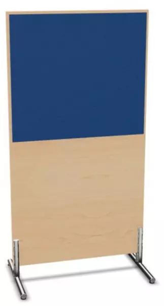 parete divisoria,Axl 1545x 800mm,parete legno/stoffa,NE- acero,BN6016-blu