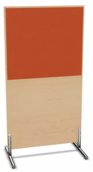 parete divisoria,Axl 1545x 800mm,parete legno/stoffa,NE- acero,BN3012-arancione