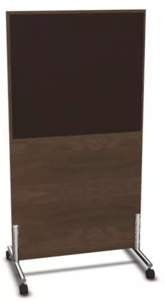 Trennwand,HxB 1545x800mm,Wand Holz/Stoff,NV Braun Hickory, BN2036-braun
