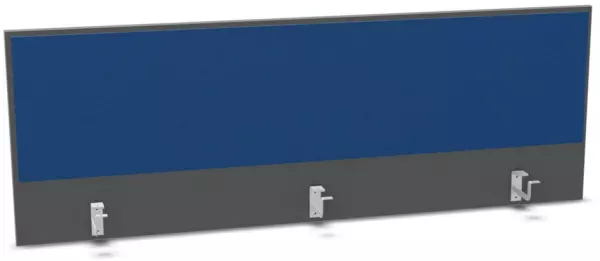 Aufsatz-Paneel,f. Schreibti- sch,Anbau hinten,B 1600mm,MS- dunkelgrau,BN6016-blau