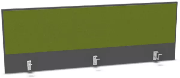 Aufsatz-Paneel,f. Schreibti- sch,Anbau hinten,B 1600mm,MS- dunkelgrau,BN7048-grün