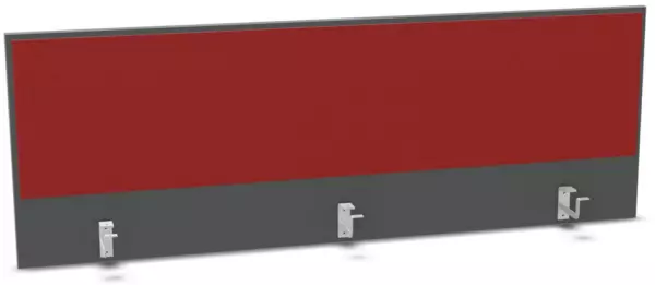 Aufsatz-Paneel,f. Schreibti- sch,Anbau hinten,B 1600mm,MS- dunkelgrau,BN4011-rot