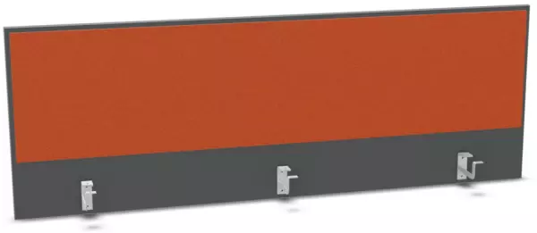 Aufsatz-Paneel,f. Schreibti- sch,Anbau hinten,B 1600mm,MS- dunkelgrau,BN3012-orange