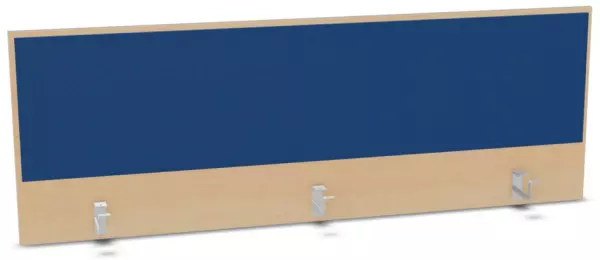 Aufsatz-Paneel,f. Schreibti- sch,Anbau hinten,B 1600mm,NH- Ahorn,BN6016-blau