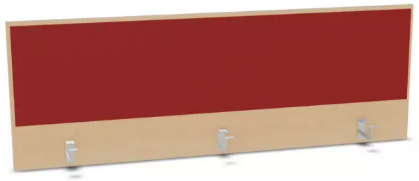 Aufsatz-Paneel,f. Schreibti- sch,Anbau hinten,B 1600mm,NH- Ahorn,BN4011-rot
