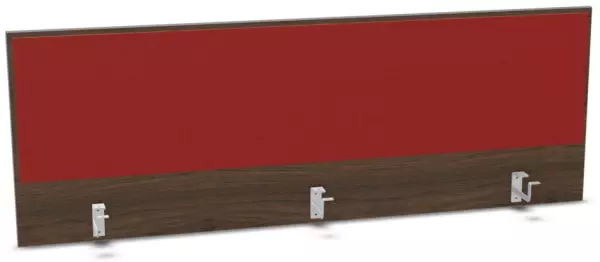 Aufsatz-Paneel,f. Schreibti- sch,Anbau hinten,B 1600mm,NV Braun Hickory,BN4011-rot