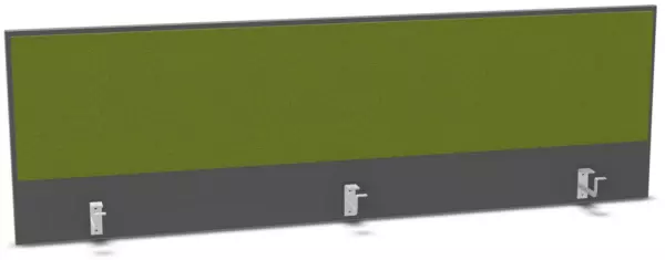 Aufsatz-Paneel,f. Schreibti- sch,Anbau hinten,B 1800mm,MS- dunkelgrau,BN7048-grün