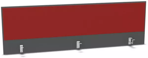 Aufsatz-Paneel,f. Schreibti- sch,Anbau hinten,B 1800mm,MS- dunkelgrau,BN4011-rot