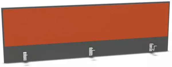 Aufsatz-Paneel,f. Schreibti- sch,Anbau hinten,B 1800mm,MS- dunkelgrau,BN3012-orange