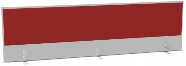Aufsatz-Paneel,f. Schreibti- sch,Anbau hinten,B 2000mm,MP- hellgrau,BN4011-rot
