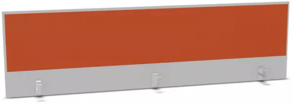Aufsatz-Paneel,f. Schreibti- sch,Anbau hinten,B 2000mm,MP- hellgrau,BN3012-orange
