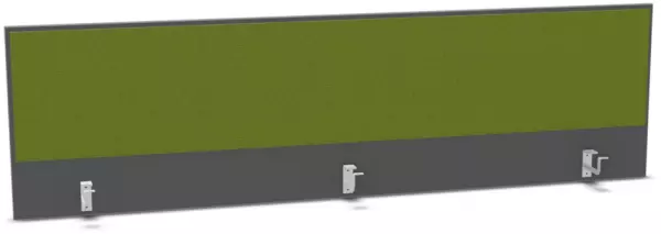 Aufsatz-Paneel,f. Schreibti- sch,Anbau hinten,B 2000mm,MS- dunkelgrau,BN7048-grün