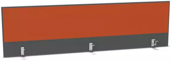 Aufsatz-Paneel,f. Schreibti- sch,Anbau hinten,B 2000mm,MS- dunkelgrau,BN3012-orange