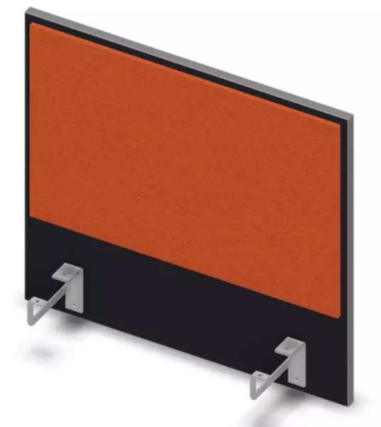 Aufsatz-Paneel,f. Schreibti- sch,Anbau seitlich,B 600mm,CC- schwarz,BN3012-orange