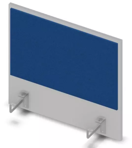 Aufsatz-Paneel,f. Schreibti- sch,Anbau seitlich,B 600mm,MP- hellgrau,BN6016-blau