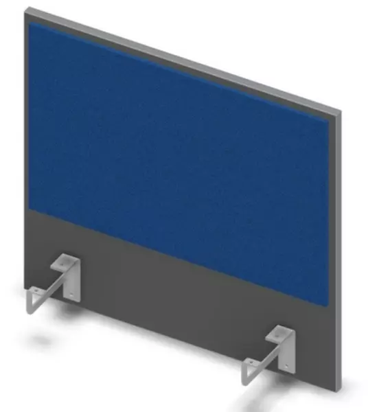 Aufsatz-Paneel,f. Schreibti- sch,Anbau seitlich,B 600mm,MS- dunkelgrau,BN6016-blau