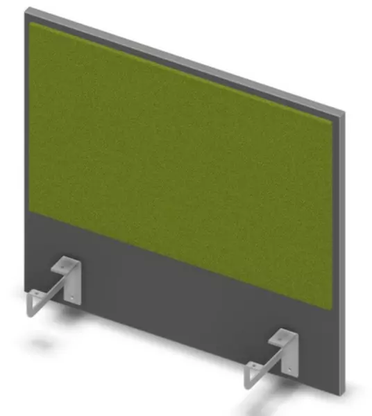 Aufsatz-Paneel,f. Schreibti- sch,Anbau seitlich,B 600mm,MS- dunkelgrau,BN7048-grün
