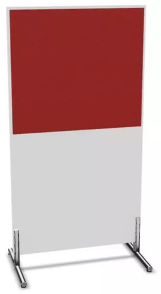 Parete divisoria,Axl 1545x 800mm,parete legno/stoffa,Bl- bianco,BN4011-rosso