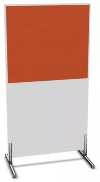 Parete divisoria,Axl 1545x 800mm,parete legno/stoffa,Bl- bianco,BN3012-arancione