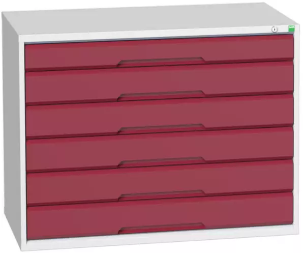 Schubladenschrank,HxBxT 800x 1050x550mm,6 Schublade(n),m. Vollauszug