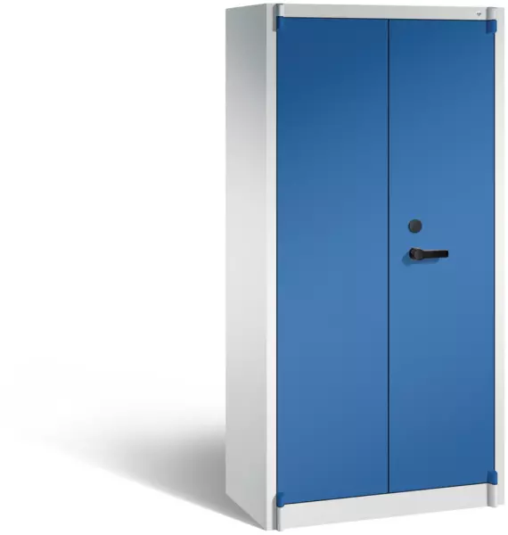 Armoire antifeu,HxlxP 1950x 930x500mm,4tablettes,corps RAL7035,façade RAL5010