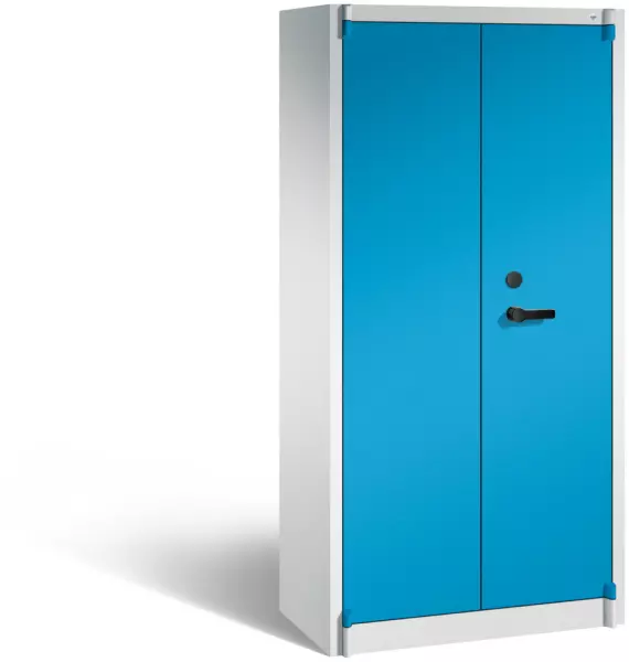 Armoire antifeu,HxlxP 1950x 930x500mm,4tablettes,corps RAL7035,façade RAL5012
