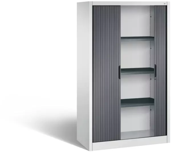 armoire à rideaux transversaux de bureau,HxlxP 1660x1000x 420mm,rideaux RAL7021