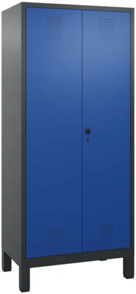 armoire vestiaires,HxlxP 1850x 810x500mm,2compart.,corps RAL7021,façade RAL5010