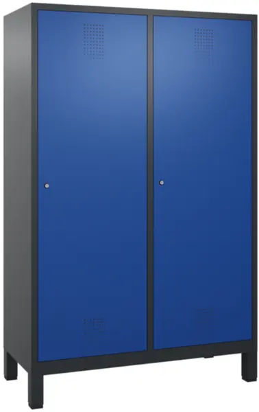 armoire vestiaires,HxlxP 1850x 1190x500mm,4compart.,corps RAL7021,façade RAL5010