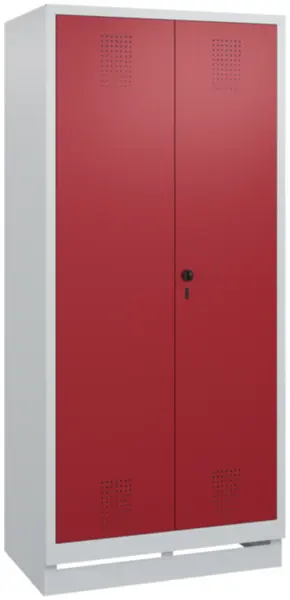 armoire vestiaires,HxlxP 1800x 810x500mm,2compart.,corps RAL7035,façade RAL3003