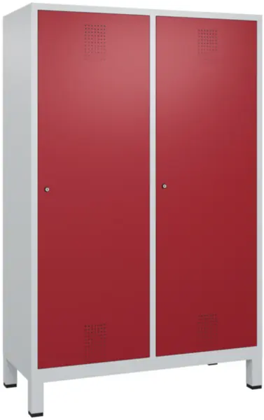 armoire vestiaires,HxlxP 1850x 1190x500mm,4compart.,corps RAL7035,façade RAL3003