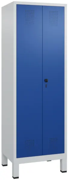 armoire vestiaires,HxlxP 1850x 610x500mm,2compart.,corps RAL7035,façade RAL5010