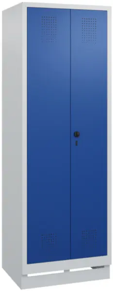 armoire vestiaires,HxlxP 1800x 610x500mm,2compart.,corps RAL7035,façade RAL5010