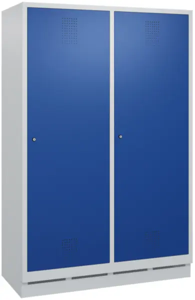 armoire vestiaires,HxlxP 1800x 1190x500mm,4compart.,corps RAL7035,façade RAL5010