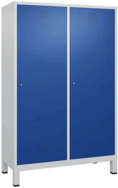 armoire vestiaires,HxlxP 1850x 1190x500mm,4compart.,corps RAL7035,façade RAL5010