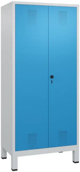 armoire vestiaires,HxlxP 1850x 810x500mm,2compart.,corps RAL7035,façade RAL5012
