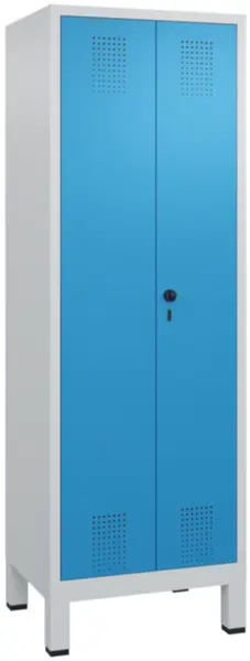 armoire vestiaires,HxlxP 1850x 610x500mm,2compart.,corps RAL7035,façade RAL5012