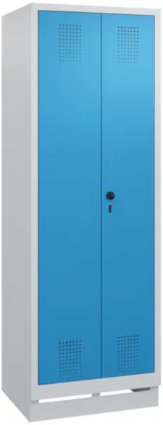 armoire vestiaires,HxlxP 1800x 610x500mm,2compart.,corps RAL7035,façade RAL5012