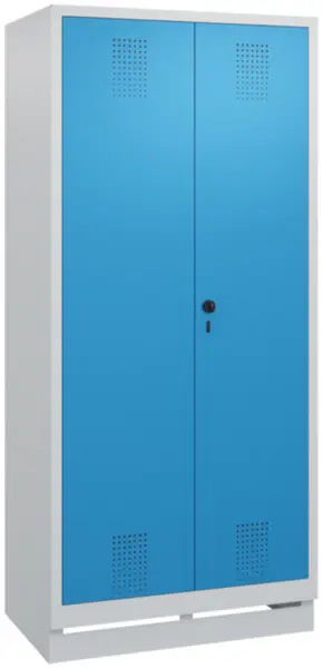 armoire vestiaires,HxlxP 1800x 810x500mm,2compart.,corps RAL7035,façade RAL5012