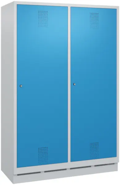 armoire vestiaires,HxlxP 1800x 1190x500mm,4compart.,corps RAL7035,façade RAL5012